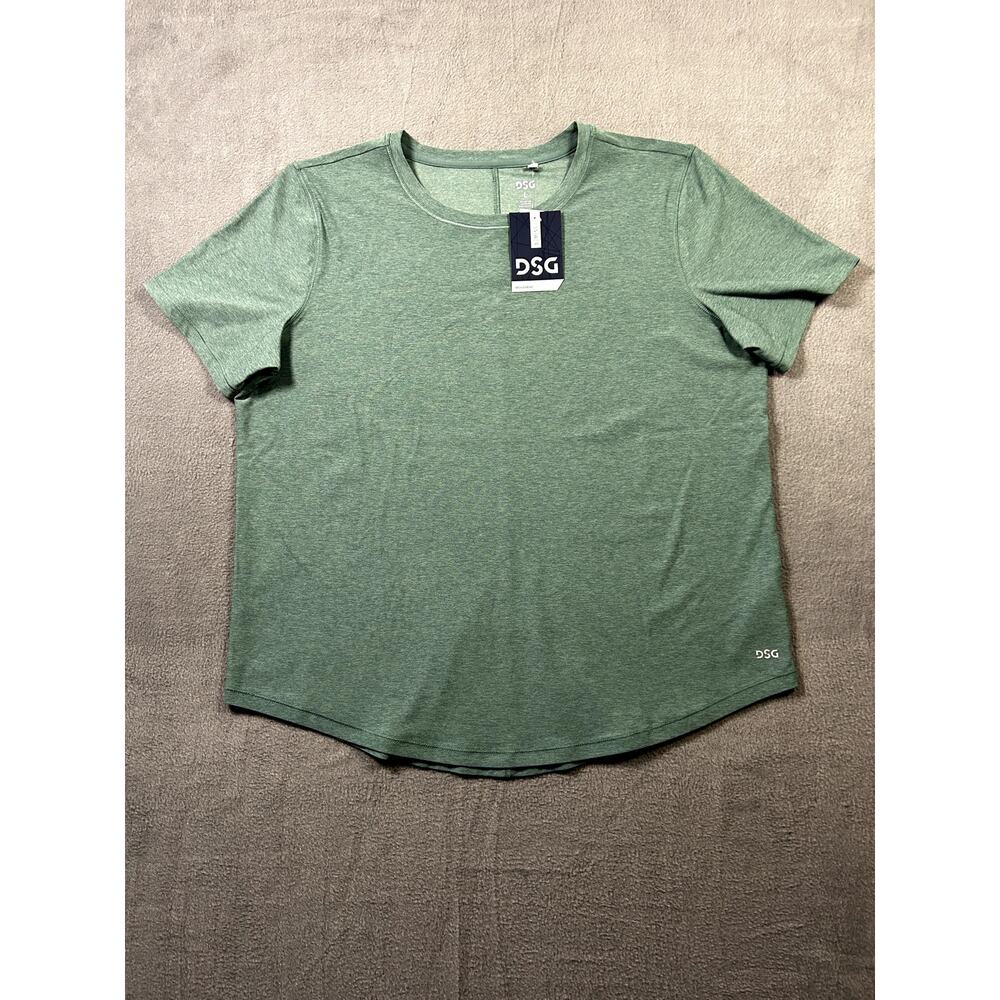 NWT DSG T-Shirt Women's Pink Athletic Short Sleeve Shirt Size Large Green